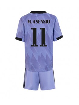 Real Madrid Marco Asensio #11 Auswärts Trikotsatz für Kinder 2022-23 Kurzarm (+ Kurze Hosen)